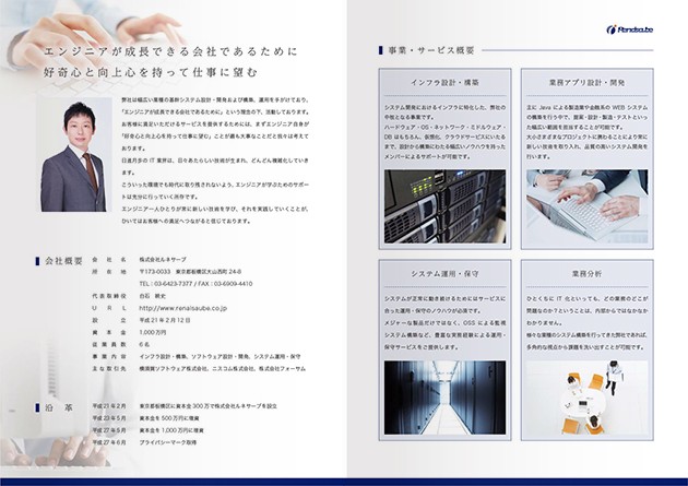 4ページ 会社案内 中ページ