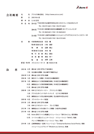 A4ペラ 会社案内 1